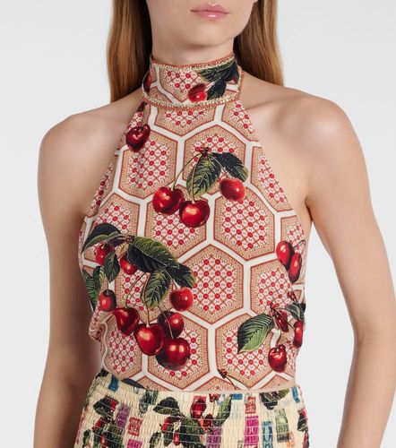 Notes From The Road printed silk top - Camilla - Modalova