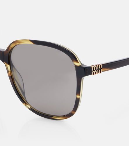Gafas de sol oversized con logo - Miu Miu - Modalova