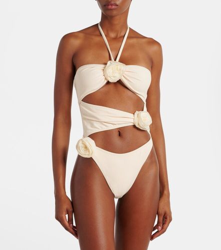 Floral-applique cutout swimsuit - Same - Modalova
