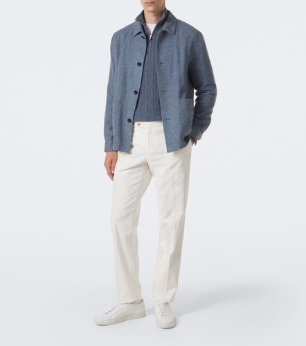 Cable-knit cashmere half-zip sweater - Fedeli - Modalova