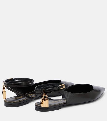 Padlock leather slingback flats - Tom Ford - Modalova