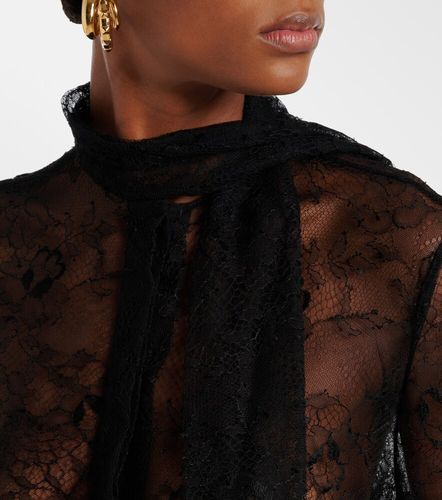 Blusa in pizzo floreale con sciarpa - Valentino - Modalova