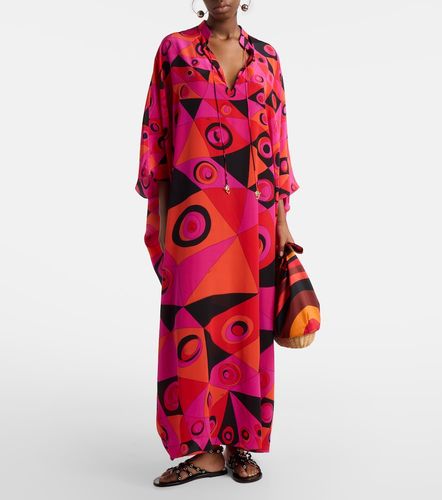 Caftano Occhi in twill di seta - Pucci - Modalova