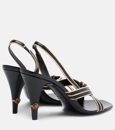 Gianni leather slingback sandals - Versace - Modalova