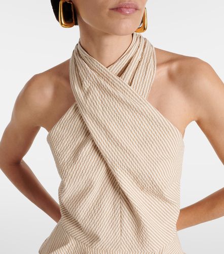 Top Drey in cotone con scollo all’americana - Veronica Beard - Modalova