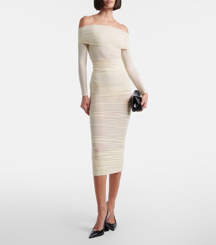 Top semitrasparente con scollo bardot - Wolford - Modalova