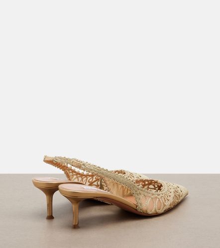Pumps slingback Kahlo in rafia e mesh - Aquazzura - Modalova