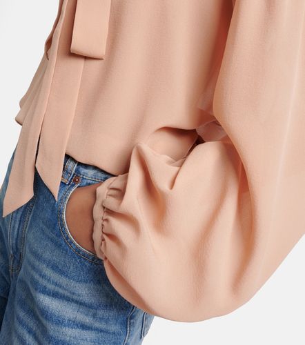 Lace-trimmed silk georgette blouse - Chloe - Modalova