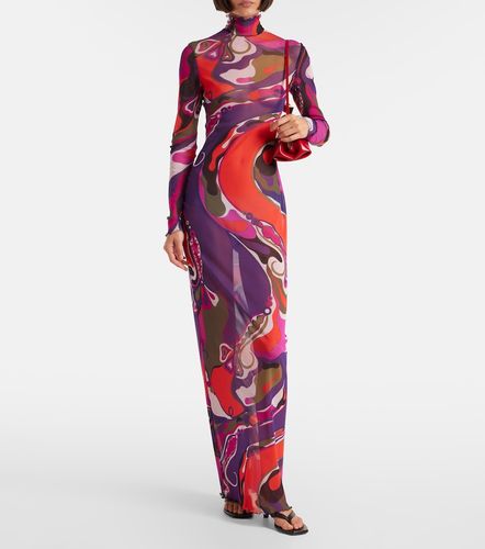 Vestido largo Orchidee de malla - Pucci - Modalova