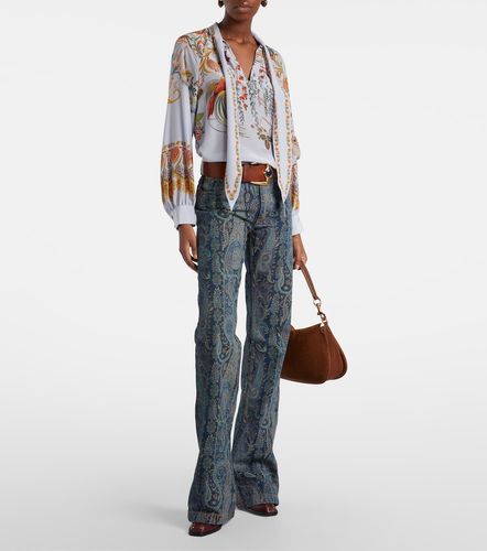 Jeans anchos de algodón estampados - Etro - Modalova