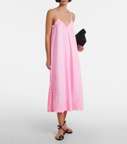 Vestido midi de popelín de algodón - Juliet Dunn - Modalova