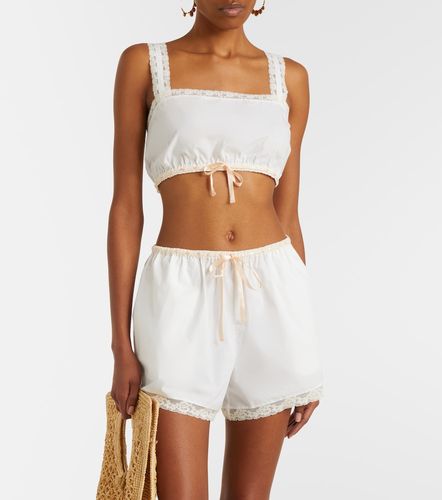 Crop top Alma in cotone con pizzo - Posse - Modalova