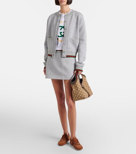 Minifalda de jersey en mezcla de algodón con Web - Gucci - Modalova