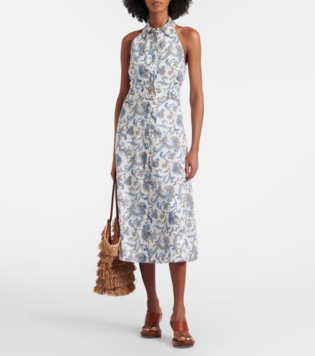 Vestido midi Mackey de ramio con paisley - Veronica Beard - Modalova