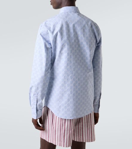 Camicia in jacquard di cotone e seta GG - Gucci - Modalova