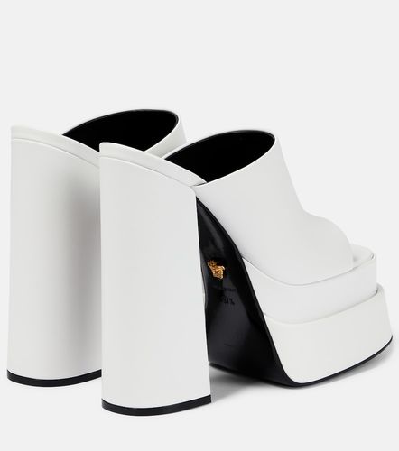 Versace Leather platform mules - Versace - Modalova