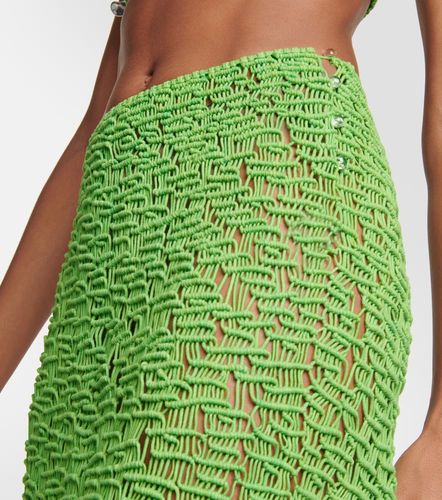 Falda midi Element de algodón con flecos - Roberta Einer - Modalova
