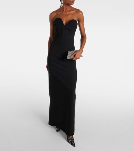 Draped wool-blend bustier gown - Magda Butrym - Modalova