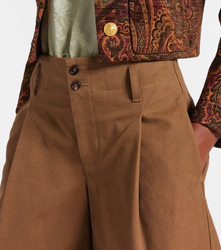 High-rise cotton canvas Bermuda shorts - Chloe - Modalova