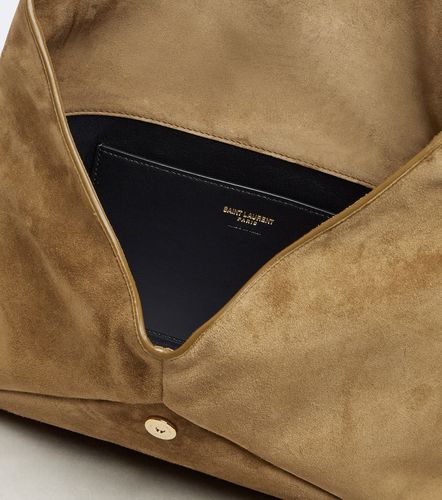 Cassandre Large suede clutch - Saint Laurent - Modalova