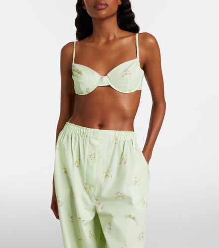 Top de algodón con encaje floral - Prada - Modalova