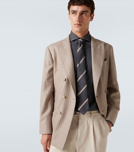 Corbata de seda a rayas - Brunello Cucinelli - Modalova