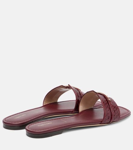 Julianne croc-effect leather slides - Tom Ford - Modalova