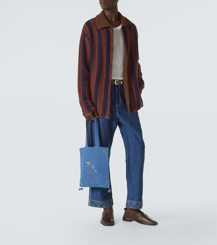 Cardigan in misto mohair a righe - Bode - Modalova