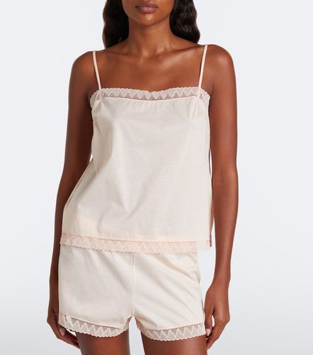 Sensoriel lace-trimmed cotton camisole - Eres - Modalova
