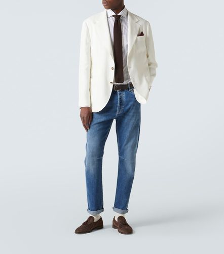 Camisa de popelín de algodón a rayas - Brunello Cucinelli - Modalova