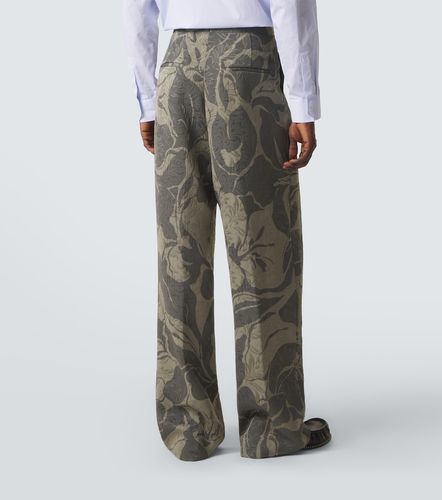 Printed straight pants - Dries Van Noten - Modalova