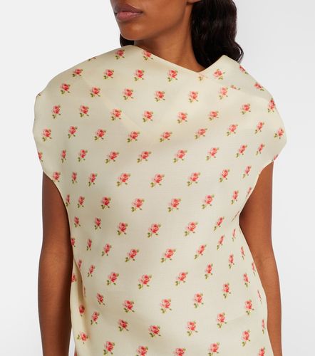 Vestido corto de seda floral drapeado - Khaite - Modalova