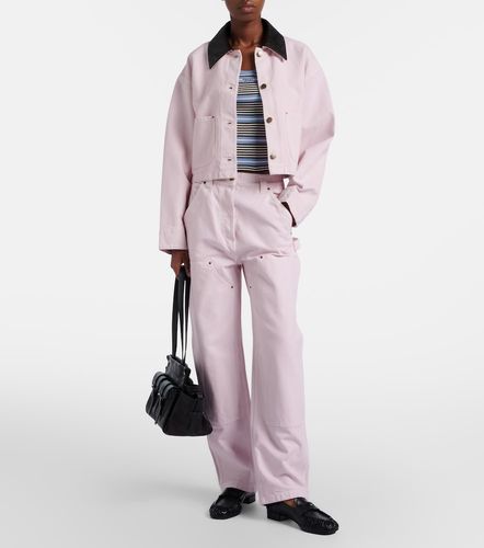 Pantaloni a gamba larga in canvas - Prada - Modalova