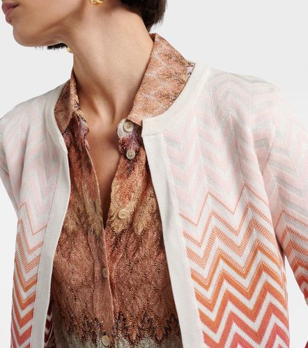 Cárdigan en mezcla de algodón en zigzag - Missoni - Modalova