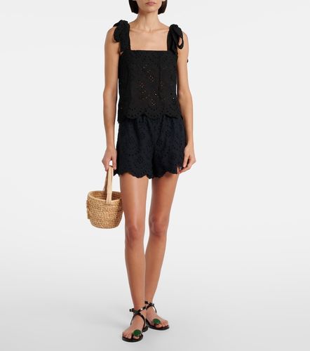Shorts Cruse de algodón con bordado inglés - Poupette St Barth - Modalova
