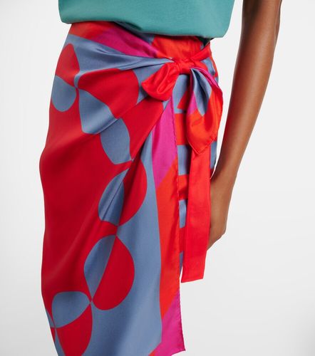 Falda envolvente de seda estampada - Dries Van Noten - Modalova