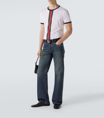 Gucci Camiseta de algodón con Web - Gucci - Modalova