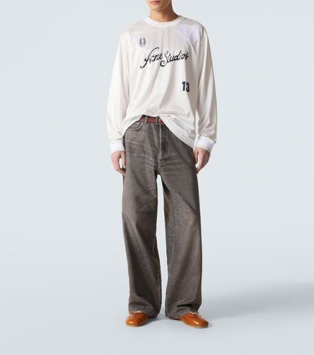T-shirt a righe con logo - Acne Studios - Modalova