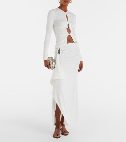 Cutout ribbed-knit jersey top - Christopher Esber - Modalova