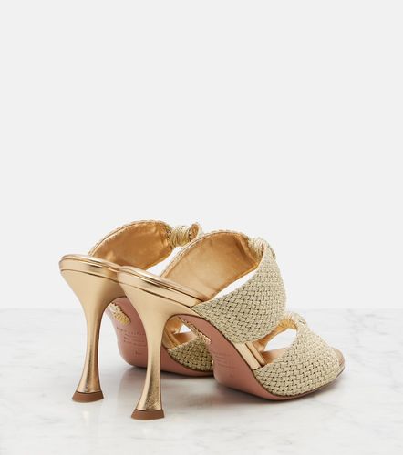 Aquazzura Smile raffia-effect mules - Aquazzura - Modalova
