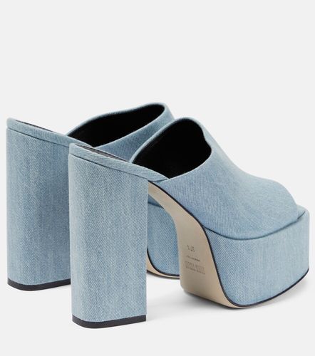 Sasha denim platform mules - Paris Texas - Modalova