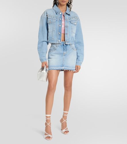 Embellished denim jacket - Alessandra Rich - Modalova