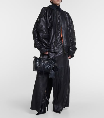 Chaqueta bomber oversized de piel - Balenciaga - Modalova