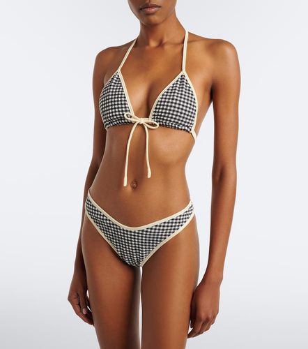 Emma gingham seersucker bikini top - Montce - Modalova