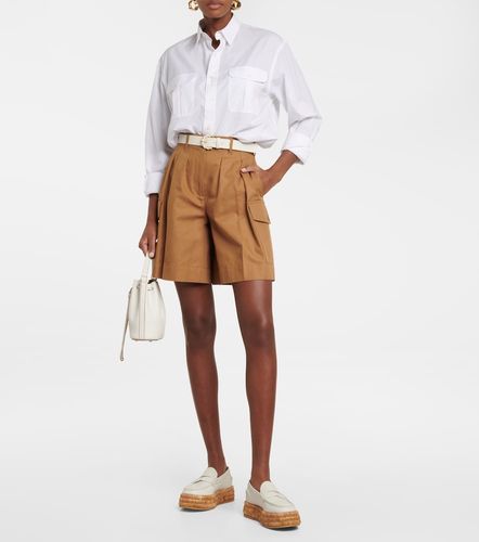 Leather and raffia platform loafers - Tod's - Modalova