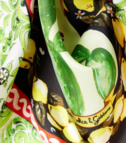 Printed silk twill scarf - Dolce&Gabbana - Modalova