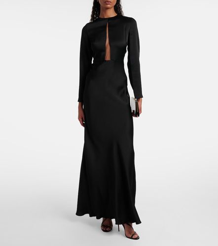 Max Mara Abito lungo Bird in raso - Max Mara - Modalova