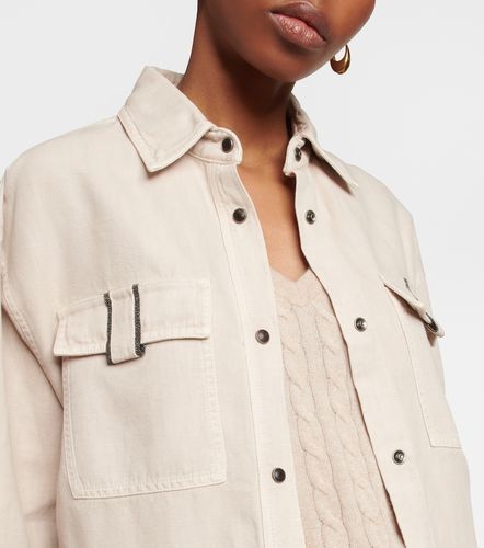 Sobrecamisa de algodón y lino - Brunello Cucinelli - Modalova