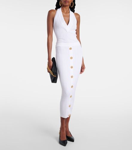Top trenzado con cuello halter - Balmain - Modalova