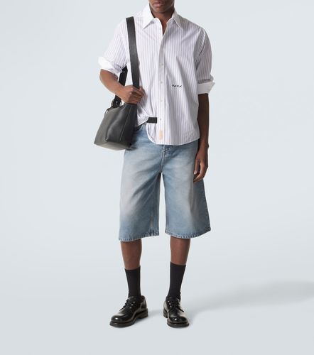 Bermudas de denim con efecto lavado - Ami Paris - Modalova